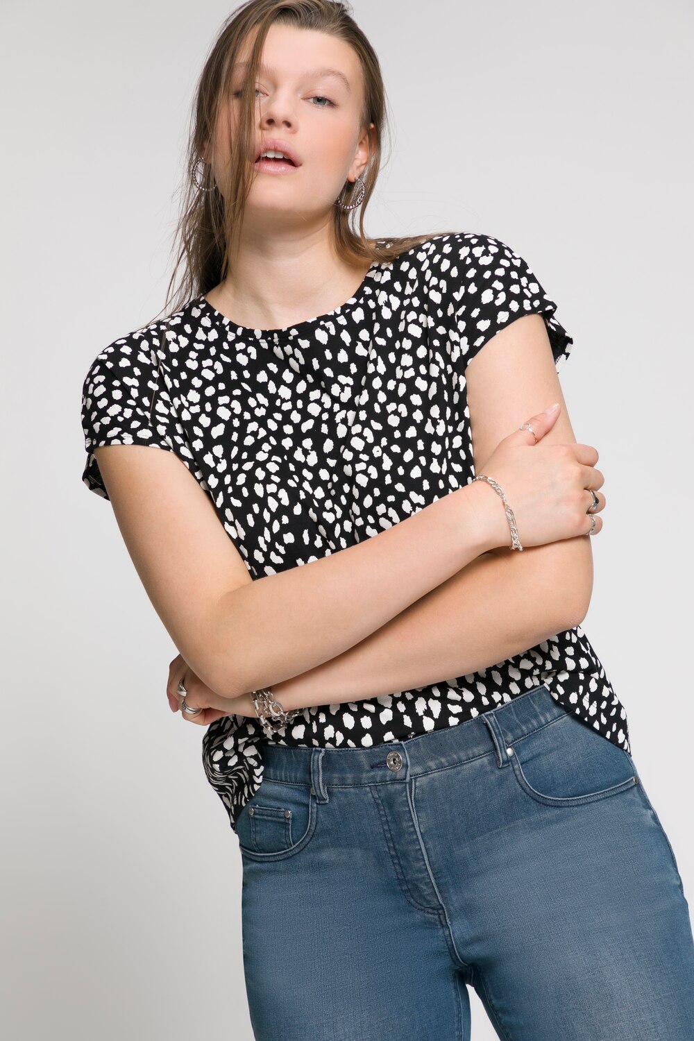 Grote Maten oversized shirts, Dames, beige, Maat: 42/44, Katoen, Studio Untold Grote Maten oversized shirts, Dames, beige, Maat: 42/44, Katoen, Studio Untold