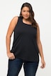 Bluzka, krój trapezowy, dekolt karo, bez rękawów