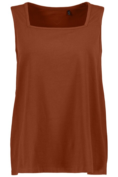 Basic top, A střih, hranatý výstřih, bez rukávů