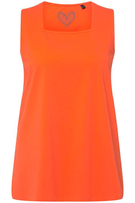 Basic top, A střih, hranatý výstřih, bez rukávů