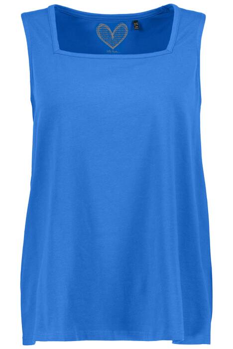 Basic top, A střih, hranatý výstřih, bez rukávů