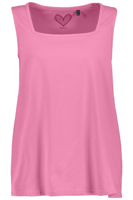 Basic top, A střih, hranatý výstřih, bez rukávů