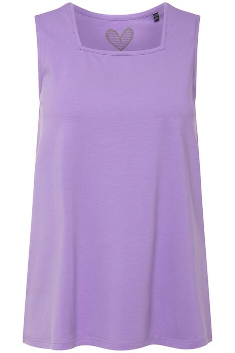 Basic top, A střih, hranatý výstřih, bez rukávů