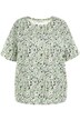 Tričko, oversize, kulatý výstřih, krátké rukávy, květovaný potisk