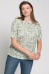 T-shirt, Oversized, fleurs, encolure ronde, manches courtes