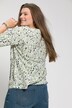 T-shirt, Oversized, fleurs, encolure ronde, manches courtes