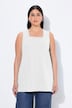 Longtop, classic fit, carréhals, mouwloos