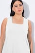 Longtop, classic fit, carréhals, mouwloos