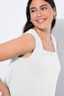 Longtop, classic fit, carréhals, mouwloos