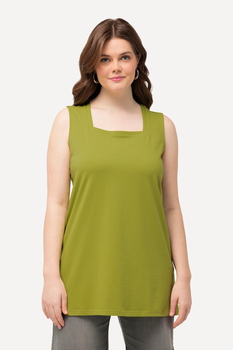 Essential Square Neck Stretch Cotton Tank