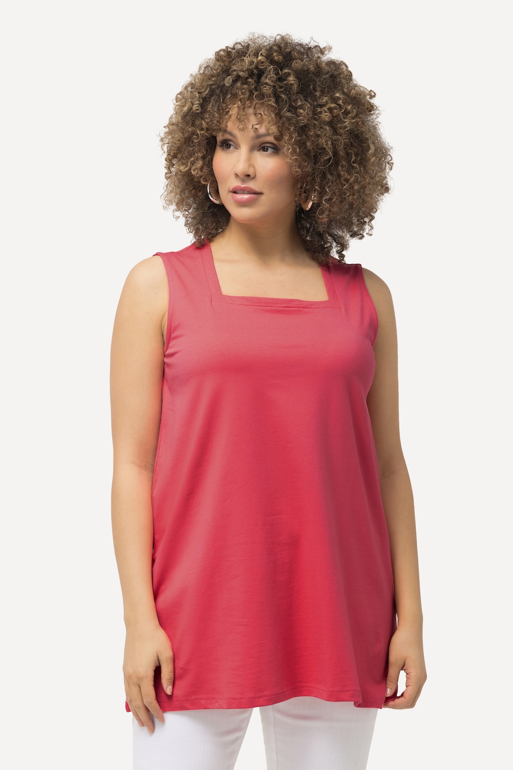 Thumbnail - Große Größen Longtop, Damen, rot, Größe: 46/48, Baumwolle, Ulla Popken