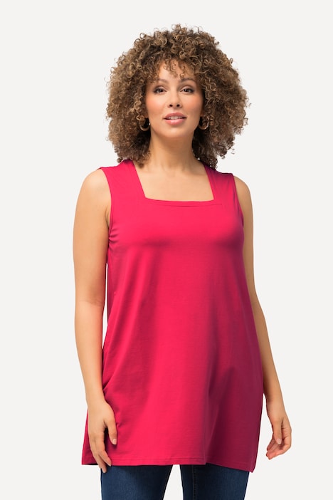 Essential Square Neck Stretch Cotton Tank