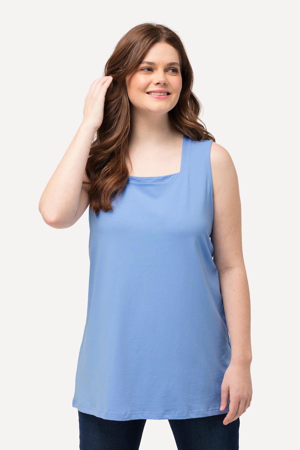 Große Größen Longtop, Damen, blau, Größe: 58/60, Baumwolle, Ulla Popken