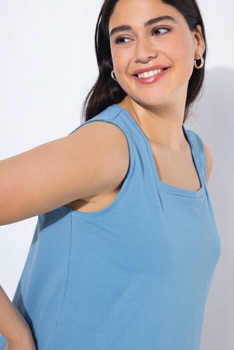 Longtop, classic fit, carréhals, mouwloos