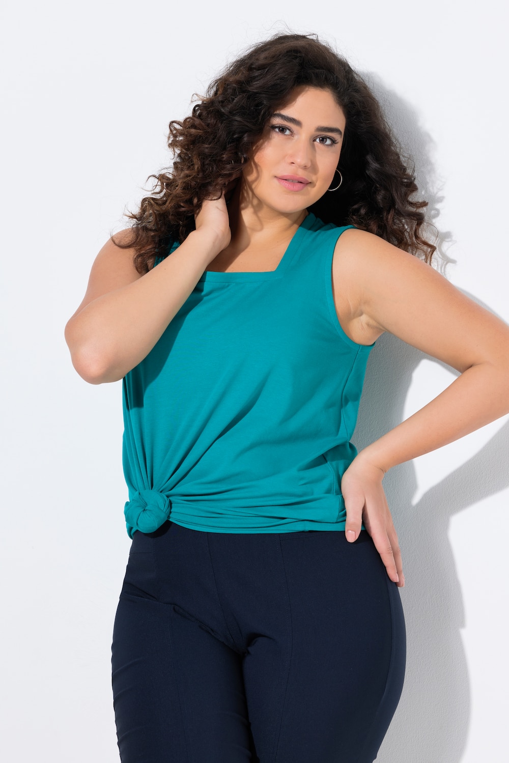 Große Größen Longtop, Damen, grün, Größe: 62/64, Baumwolle, Ulla Popken
