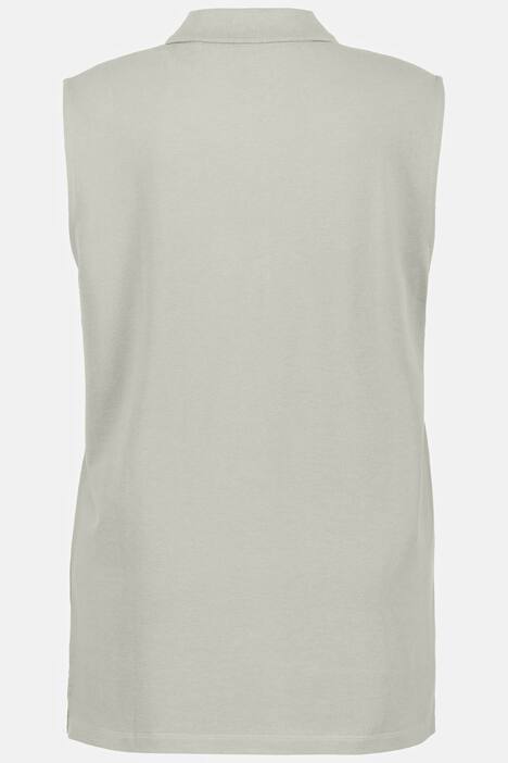 Koszulka polo basic, krój regularny, kołnierz polo, bez rękawów