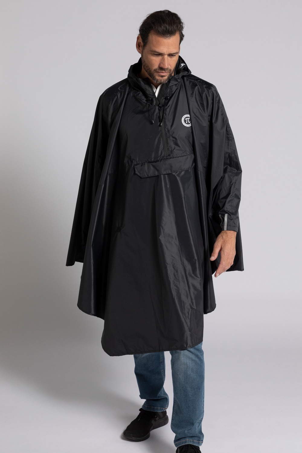 grandes tailles poncho de pluie jay-pi, femmes, noir, taille: 4xl, polyester, jay-pi