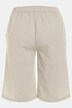 Lniane bermudy, proste nogawki, elastyczny pas