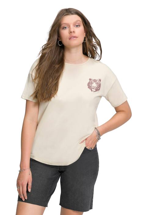 Tričko, oversize, potisk na zádech, kulatý výstřih, krátké rukávy