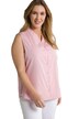 Halenkový top, ozdobné švy, kalichový límec, bez rukávů