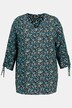 Tunika, bedruckt, A-Linie, Tunika-Ausschnitt, Langarm
