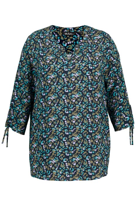 Tunika, potiske, A střih, tunikový výstřih, dlouhé rukávy