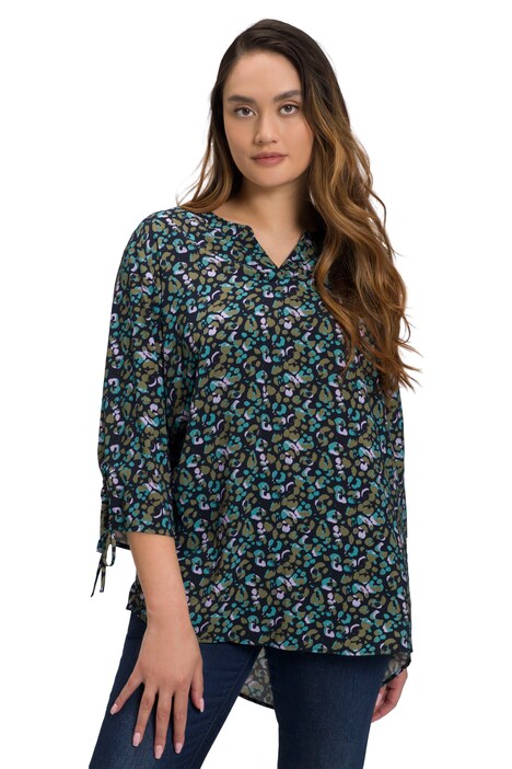 Tunika, potiske, A střih, tunikový výstřih, dlouhé rukávy