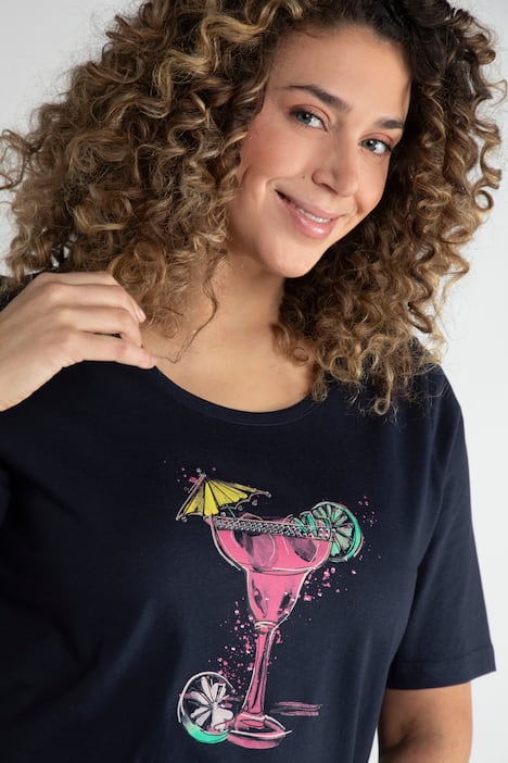 T-Shirt, Cocktail, Classic, Rundhals, Halbarm