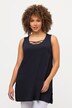 Strap Accent Scoop Neck Cotton Tank Knit Tunic