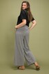 Drawstring Stripe Elastic Waist Pants