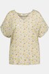 Bluzka w kwiaty, oversized, dekolt w szpic