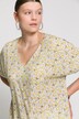 Bluzka w kwiaty, oversized, dekolt w szpic