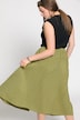 maxi rok, linnenblend, knopenlijst, deels elastische band