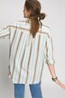 Stripe Button Front Long Sleeve Blouse