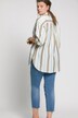 Stripe Button Front Long Sleeve Blouse