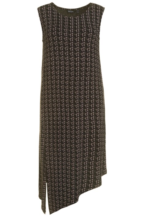 Midi šaty, palmy, A střih, kulatý výstřih, bez rukávů