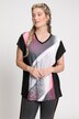 Diagonal Graphic Mesh Inset Recycled Polyester Stretch Top