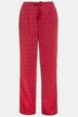 Ogee Print Elastic Waist Straight Leg Rose Fit Pants