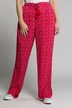 Ogee Print Elastic Waist Straight Leg Rose Fit Pants
