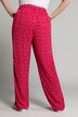 Ogee Print Elastic Waist Straight Leg Rose Fit Pants