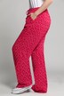 Ogee Print Elastic Waist Straight Leg Rose Fit Pants