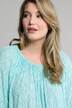 blouse, bloemen, elastische hals, korte mouwen