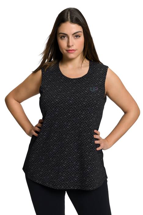 Top s bustierem, A střih, kulatý výstřih, bez rukávů