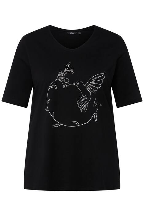 Tričko, kolibřík, Classic, výstřih do V, krátké rukávy