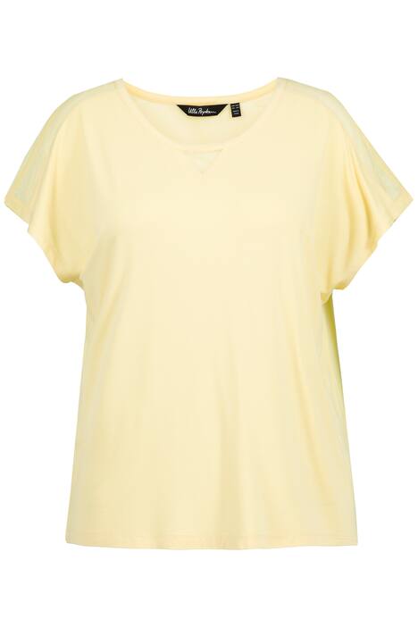 Tričko, síťované vsadky, oversize, kulatý výstřih, krátké rukávy