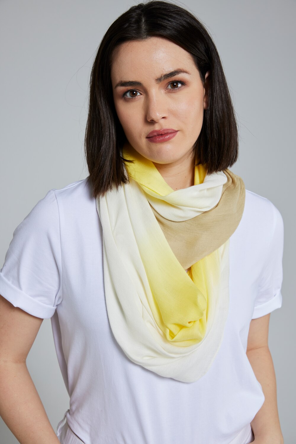 Image of Grosse Grössen Loop, Damen, beige, Größe: One Size, Viskose, Ulla Popken