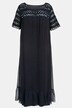 Maxiklänning, spets, pärlbroderi, rund hals, halv ärm