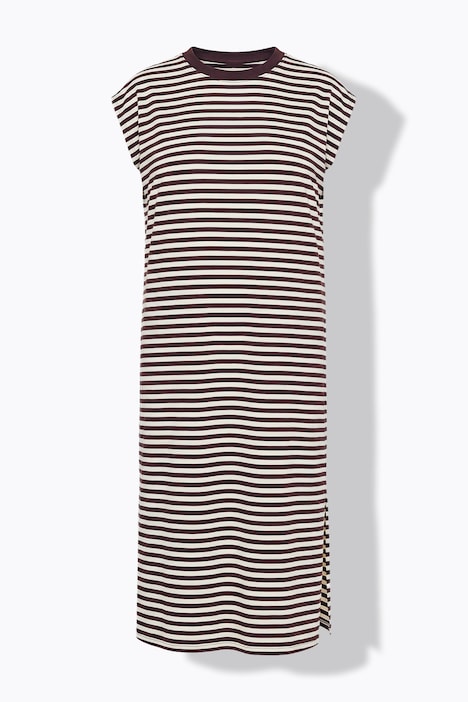 Jersey Kleid, oversized, Ringel, Rundhals, ärmellos