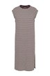 Žerzejové šaty, oversize, proužky, kulatý výstřih, bez rukávů