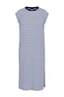 Žerzejové šaty, oversize, proužky, kulatý výstřih, bez rukávů
